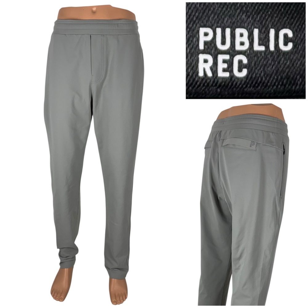 Public Rec Mens 34 X 34 Pants Joggers Gray 34x32(actual) Nylon Stretch Casual